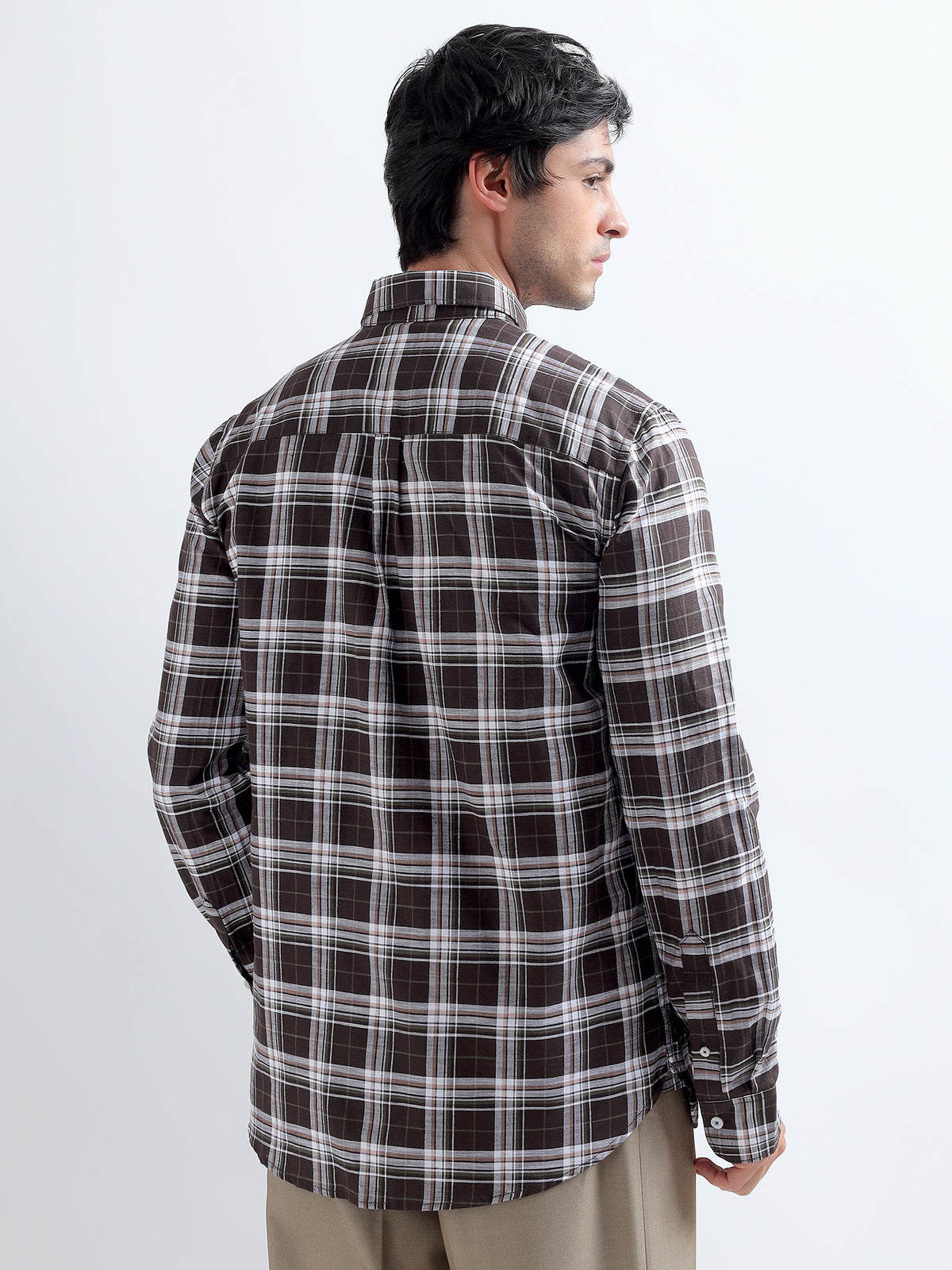 Walnut Plaid Shirt — back