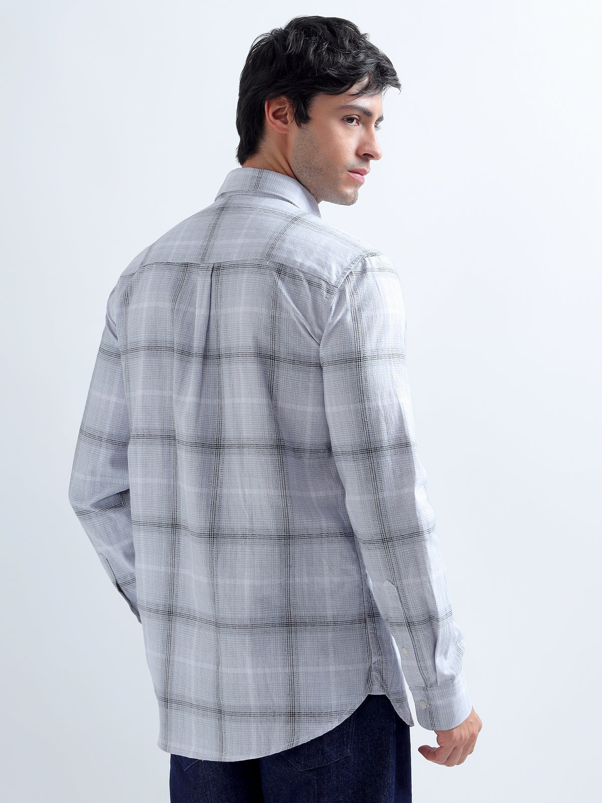 Slate Plaid Shirt — back