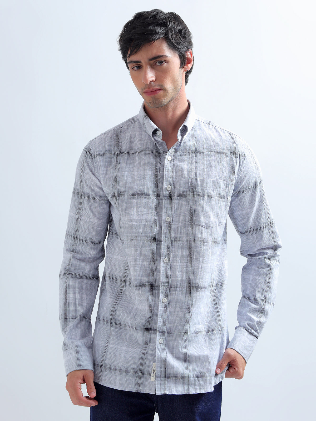 Slate Plaid Shirt — front
