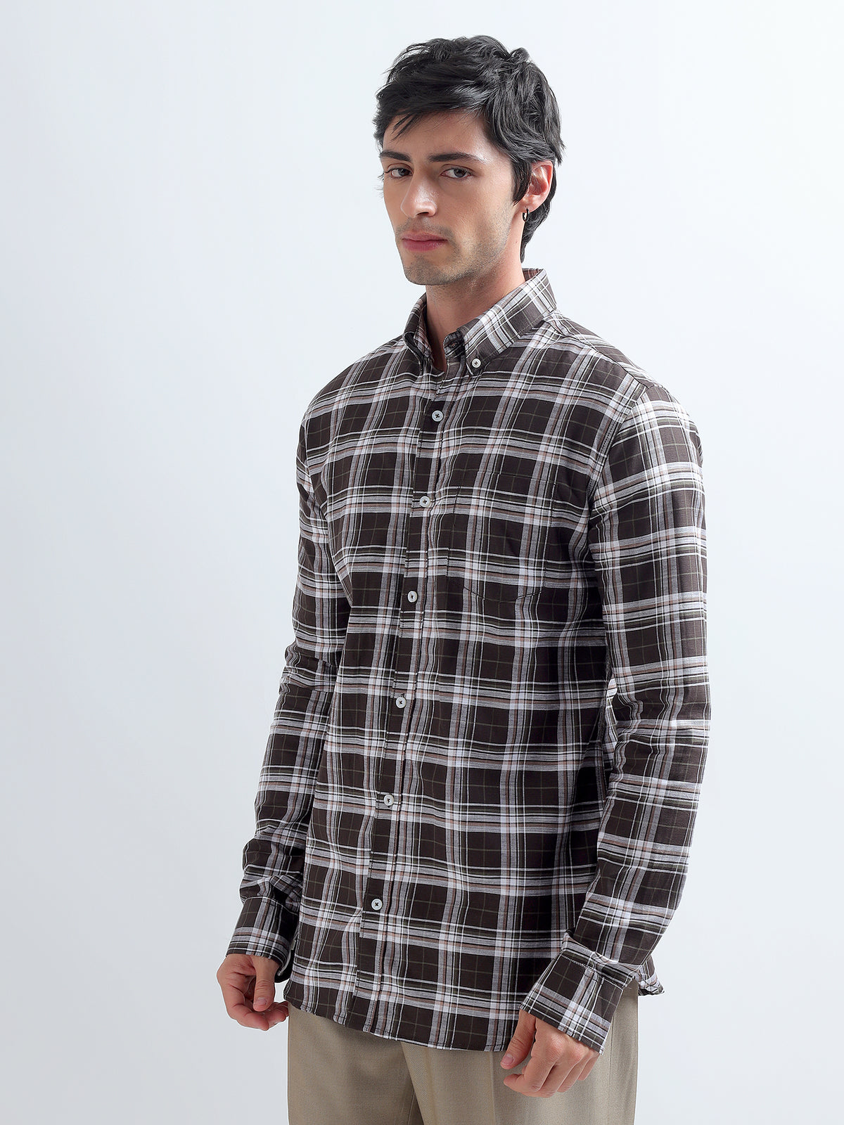 Walnut Plaid Shirt — front