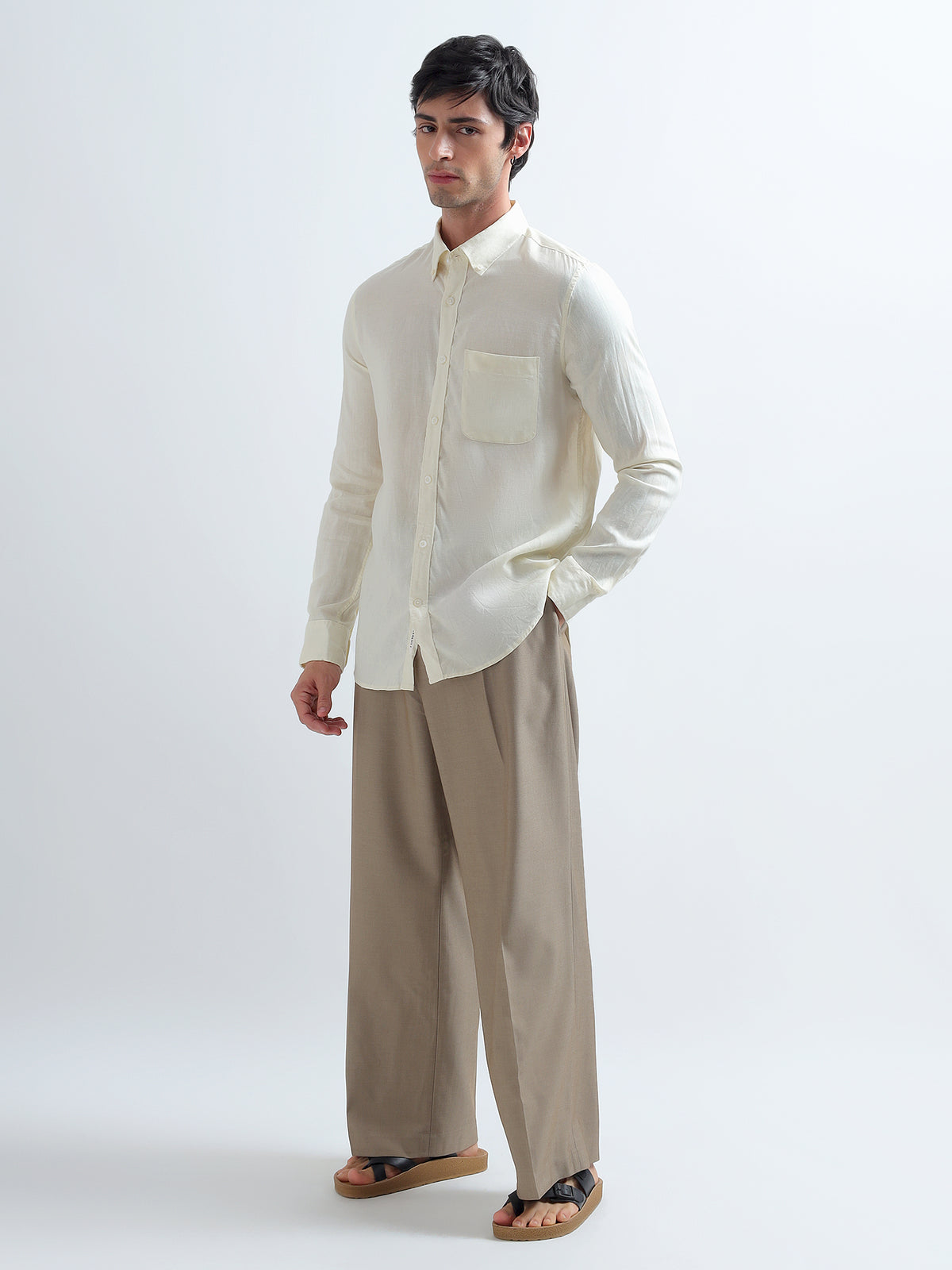 Butter Button-Down Shirt — butter full length
