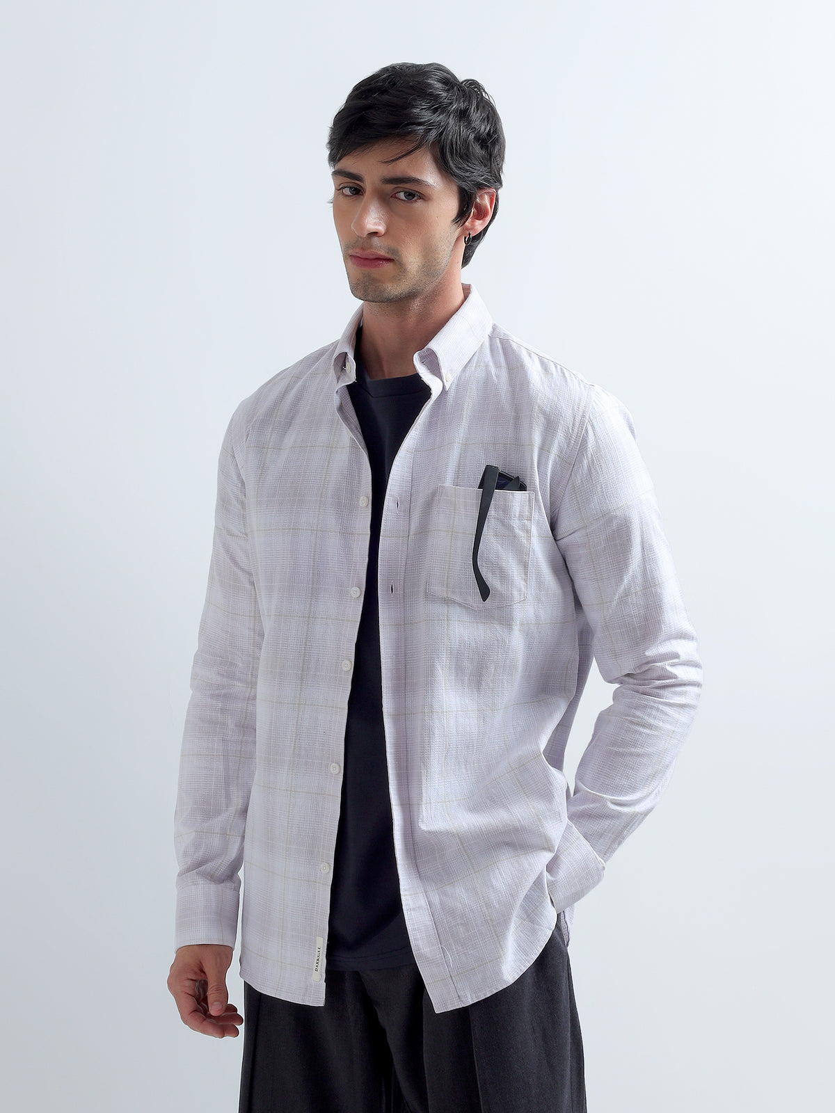 Chalk Check Shirt — styled