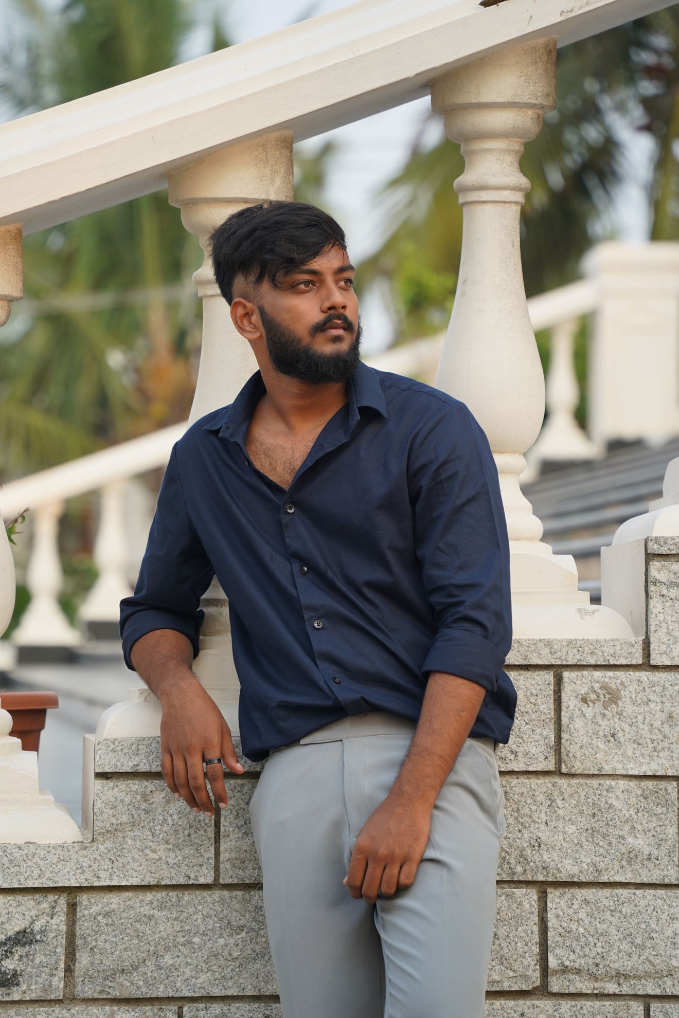 Harbour Navy Shirt — Navy
