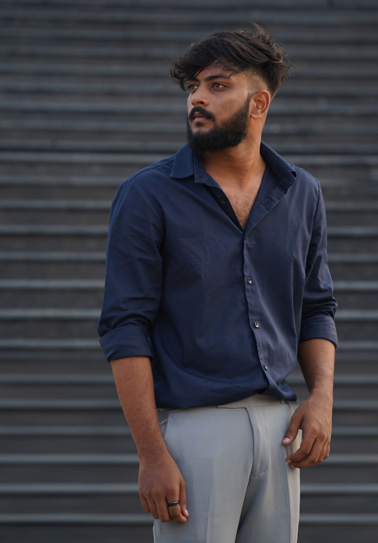 Harbour Navy Shirt — Navy