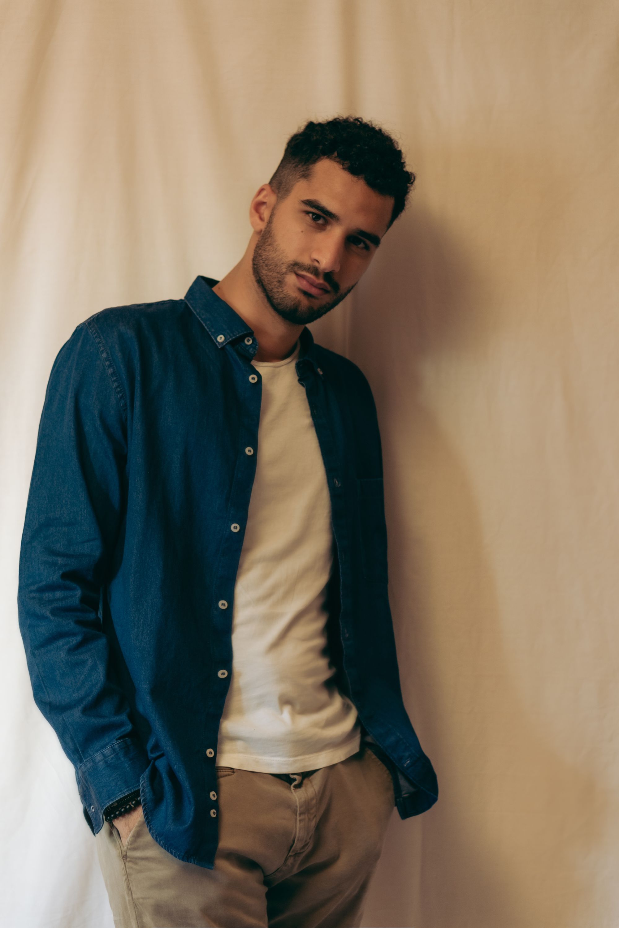Vintage Wash Denim Shirt — Indigo